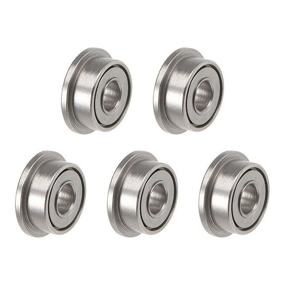 Uxcell F682ZZ Flange Ball Bearing, 2x5x2.3mm Shielded Chrome Bearings 5pcs