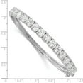 thumbnail image 3 of Primal Silver Sterling Silver Rhodium-plated Cubic Zirconia Hinged Bangle, 3 of 4