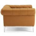 thumbnail image 3 of Modway Idyll Tufted Button Upholstered Leather Chesterfield Armchair in Tan, 3 of 6