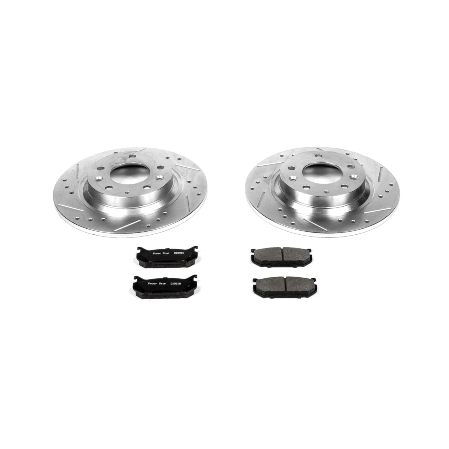 PowerStop Rear Z23 Evolution Sport Carbon-Fiber Ceramic Brake Pad and Drilled & Slotted Rotor Kit Fits: MAZDA Select Models K2453