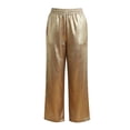 thumbnail image 5 of DHFJKG Metallic Pants For Women Glitter Drawstring Waist Loose Fit Wide Leg Trousers Summer Going Out Clothes Comfortable Trousers, 5 of 7