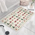 thumbnail image 3 of Beige Christmas Santa and Train Pattern Flannel Non Slip Door Rugs,Washable Door Mats Indoor,Decorative Door Mats,Dirt-Resistant and Absorbent Doormat for Entrance,Bedroom,Kitchen,Bathroom,23.5"x16", 3 of 5