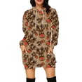 thumbnail image 2 of FcBaudy Robe à Capuche, Robes de Printemps pour Femmes, Robes pour Femmes Décontractées Amples à Manches Longues Imprimées avec Cordon, Robe à Capuche pour Femmes Robe, 2 of 5