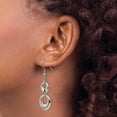 thumbnail image 4 of Stainless Steel Polished Circles Dangle Shepherd Hook Earrings Made In China sre796, 4 of 5