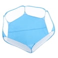 thumbnail image 4 of Corralito portátil para mascotas pequeñas, transparente, para cachorros, gatos, conejos, tienda de campaña para exteriores, color azul, 4 of 14