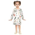 thumbnail image 2 of Girls' long-sleeved dress Christmas Socks The Gift Girls' A-line dress with ribbed cuffs Soft and comfortable, 2 of 6