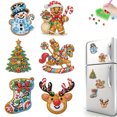 thumbnail image 1 of Pintura Nevera Magnina Painting Refrigerator Magnet 6 PPCS ACRYLIC NAVIDAD SANTA CLAUS PARA ADULTOS BIEN LA, 1 of 9