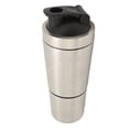 thumbnail image 1 of Shaker Cup, Portable 2 Parts Easy To Clean Scales Shaker Bottle with Wire Whisk for Protein Mix Silver,Black, 1 of 7
