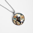 thumbnail image 4 of Horse Glass Circular Pendant Necklace - Elegant Jewelry for Women, 4 of 5