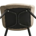 thumbnail image 4 of Clipop Dining Chairs Set of 2 Faux Leather Upholstered with Heavy-Duty Metal Legs,for Kitchen,Khaki, 4 of 10
