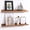Light Walnut-24in set 2, variant on Picture Ledge Shelf Small Floating Shelves Set Of 2 16 Inches Book For Storage Bookshelf Wall Mounted Living Room Bedroom Decor Books Photo Frames