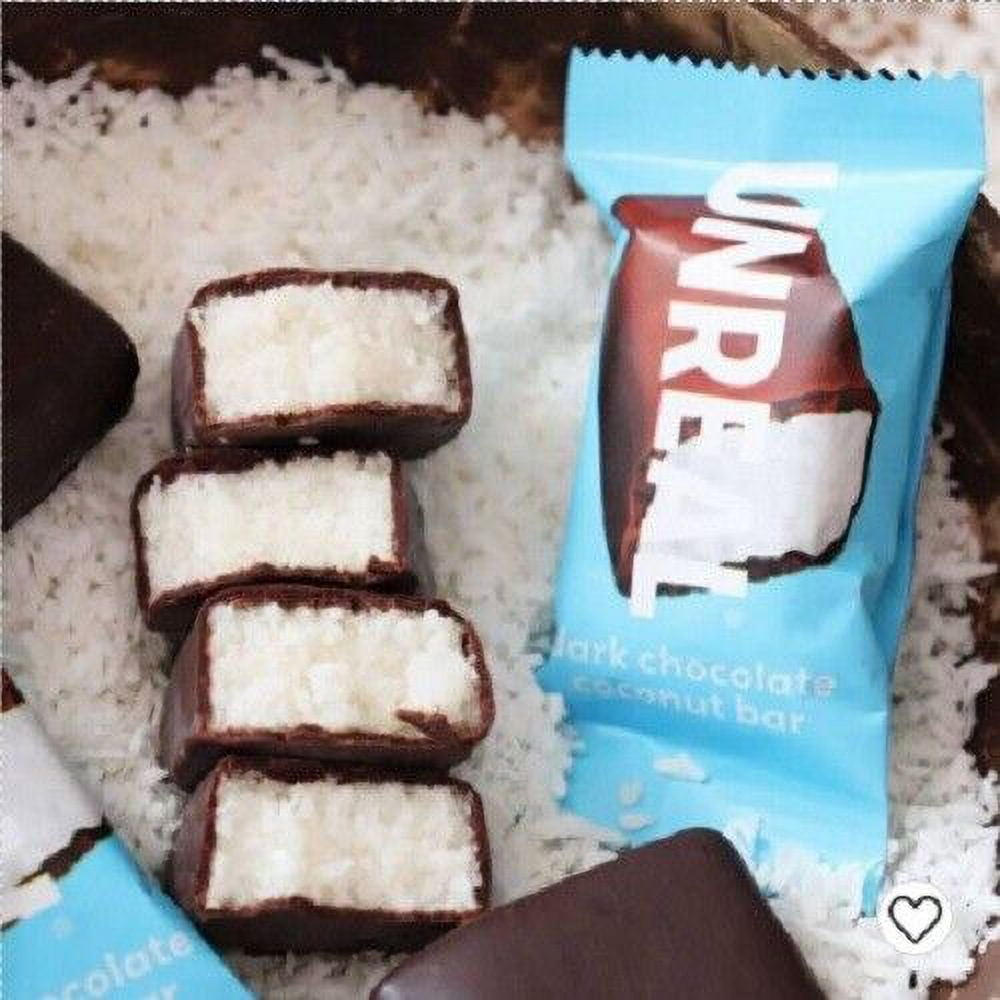 2 Packs Unreal Dark Chocolate Coconut Mini Bars 15.34 oz Each Pack, Exp. 05/2024