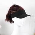 thumbnail image 4 of KAKOWELY Gorra de béisbol con cola de caballo rizada: Peluca elegante para mujer - Cola de caballo alta con visera para uso diario y fiestas. Peluca sintética., 4 of 4