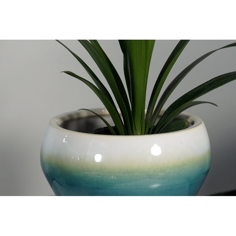 Better Homes & Gardens Milania Ceramic Reactive Finish Planter, 10 Better Homes & Gardens Milania Ceramic Reactive Finish Planter, 10