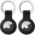 thumbnail image 1 of Lot de 2 Pendentifs pour Apple AirTag Key Fob, Étui Airtags, Étui en Silicone, Étui de Protection Intégral Résistant aux Rayures pour AirTag avec Anneau de Clé, 1 of 1