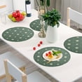 thumbnail image 6 of Ryvnso Snowflakes Christmas Pattern Round Plate Mats Dining Table Placemat Set of 4 for Holiday Decoration, 6 of 7