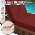 thumbnail image 5 of Kimunuk Outdoor Chaise Lounge Cushions set of 2, 80" x 26" x 4" Waterproof Pool Beach Recliner Replacement Cushions with Ties, Burgundy, 5 of 7