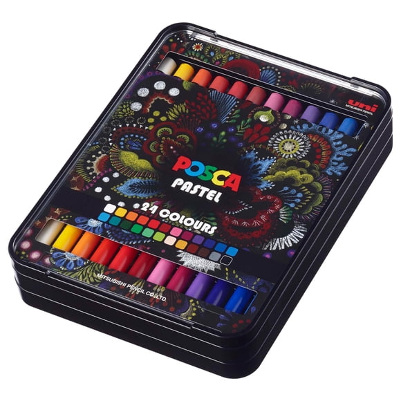 Art Set Posca Pastels Premium 24 pasteles de cera para adultos