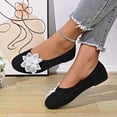 thumbnail image 6 of Miluxas Flats for Women Dressy Flowers Decorative Closed Toe Flats Comfortable Light Faux Suede Slip On Ballet Flats Black 9(42), 6 of 8