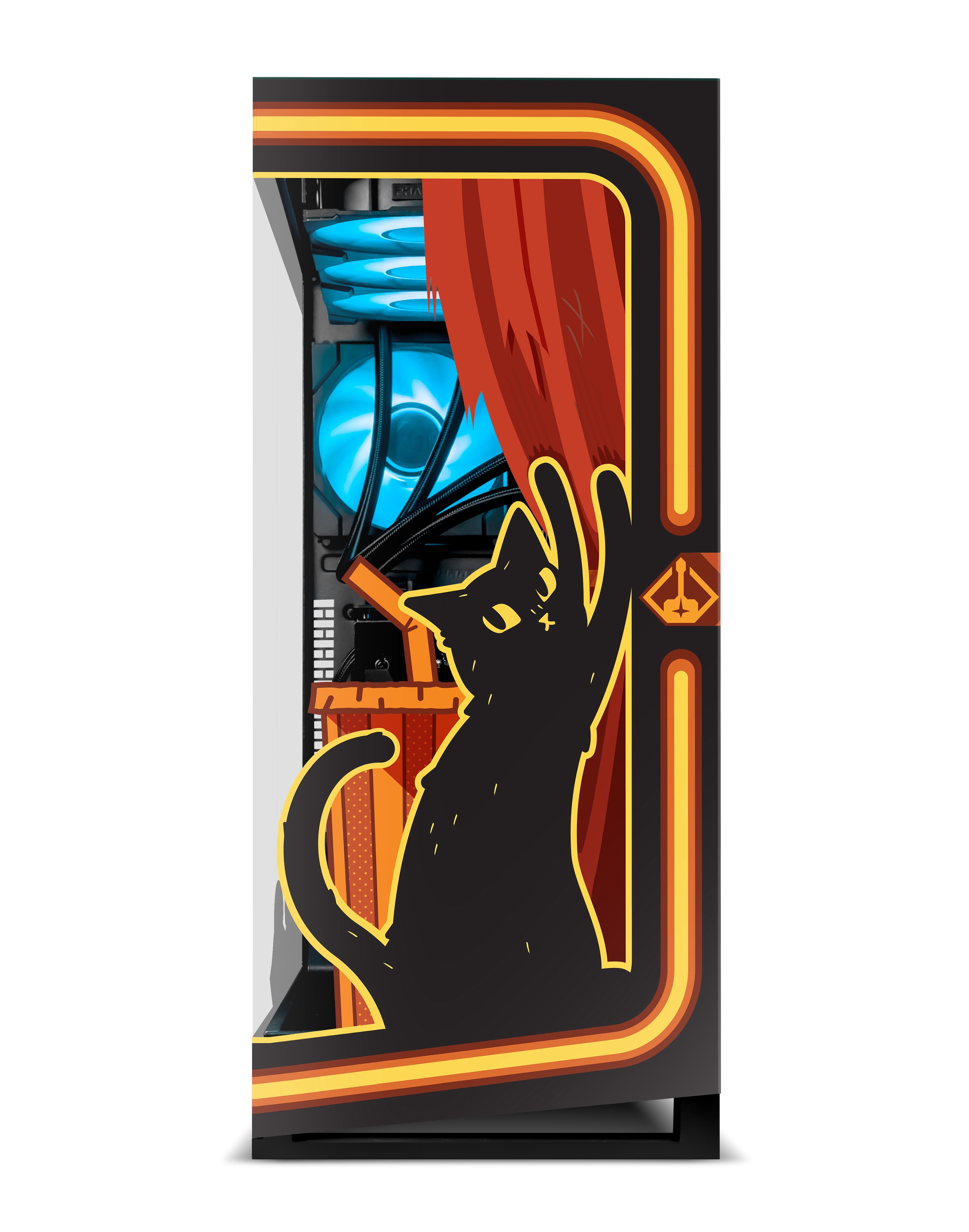 Starforge Systems Wanderer Elite Kitty Print KP02 Gaming Desktop PC, AMD R7-9800X3D, Nvidia RTX 5070, 2TB Gen 4 NVMe, 32GB DDR5 RAM 6000, Win 11 Home