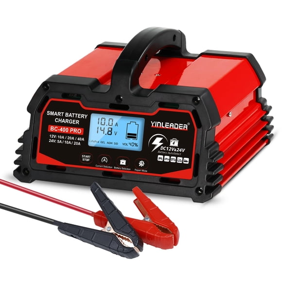 Cargador de baterías Yinleader 40A 12V/24V Plomo-ácido/LiFePO4