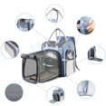 thumbnail image 4 of Mochila expandible de malla para gato, Transportín para mascotas al aire libre, perros pequeños, cachorros, gatitos, gran capacidad, accesorios de bolsos, 4 of 4