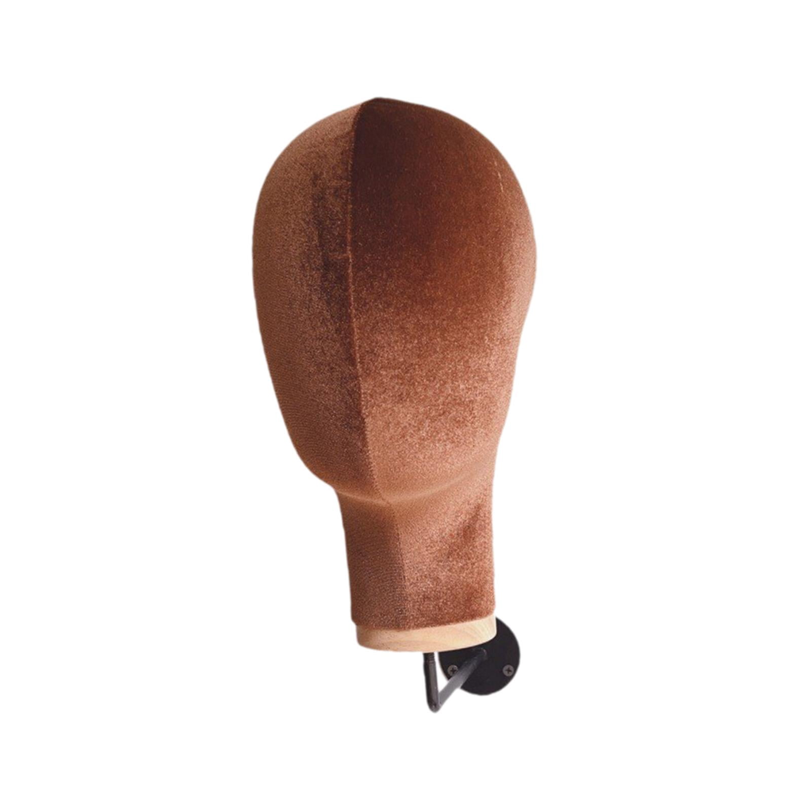 Serenable Mannequin Head, Wall Mount Wig Stand Sturdy Wall Hat Rack, Fashion Lightweight Manikin Head Wig Holder for Home Shopping Mall Brown