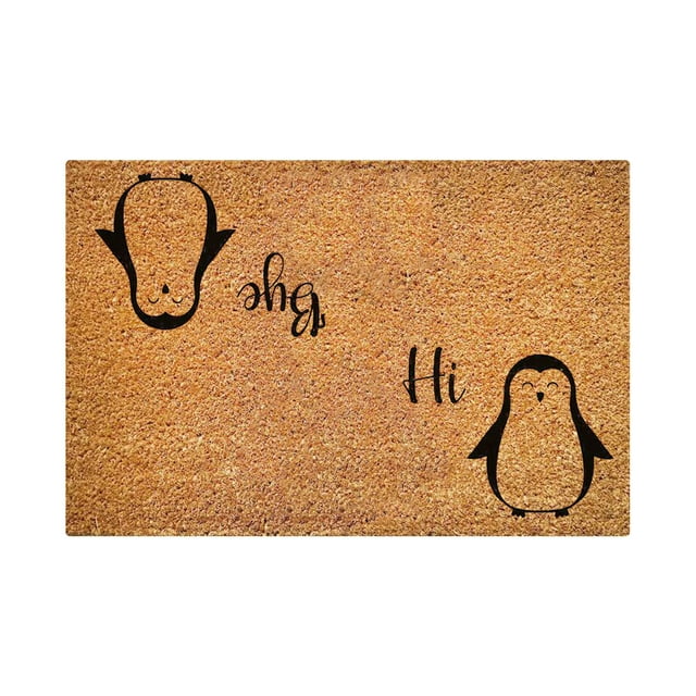 Door Mats Outdoor Entrance Spring Natural Coir Door Mat Doormats Outdoor Waterproof Spring Rug Outdoor All-Weather Heavy Duty Doormat Mats for Entrance High Traffic Areas Entry, 16x24 Inch Hi Bye