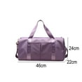 thumbnail image 2 of Duffle Bag , Sports Duffel Bag for Gym with Wet Pocket & Shoe Compartment, Weekender Travel Bag - Purple, 2 of 5