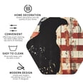 thumbnail image 3 of Honeii Wood Grain Bald Eagle print Leather Coaster Set of 4, ideal for safeguarding your furniture from drinks spills and effortless cleanup-Hexagon, 3 of 6
