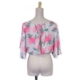 thumbnail image 2 of Renamed Bohemian Floral Print Butterfly Sleeves Woven Kimono Crop Top, 2 of 4
