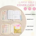 thumbnail image 4 of Bible Cover for Women, Bible Bag, Fabric Quilted Bible Case, Bible Cover Case with Handle and Zipper Pocket, Quilted Bible Bag, Carrying Book Cover for Study Supplies, Gift for Mother Lady, 4 of 7