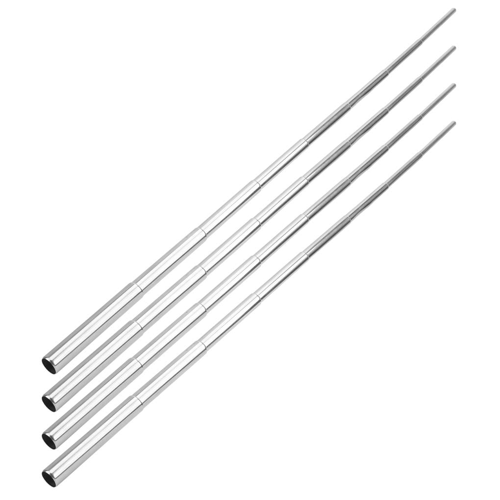 4pcs Outdoor Stainless Steel Collapsible Fire Bellows Blowing Tube Tool