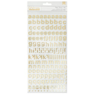 Sticko Solid Small Silver Carnival Alphabet Paper Stickers, 83 Pieces 