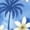 Blue Palm Tree Plumeria Flower, variant on Jiueut Blue Palm Tree Plumeria Flower Pattern Matching Hawaiian Outfits for Couples Women's Summer Dress or Men's Cruise Shirt, Beach Vacation Tropical Sundress for Husband and Wife, XS