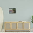 thumbnail image 2 of Summer Beach Palm Trees Coastal Painting Black Framed Art Print Wall Art, 2 of 7