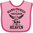 thumbnail image 3 of Inktastic Handpicked for Earth by My Titi in Heaven with Angel Wings Boys or Girls Baby Bib, 3 of 4