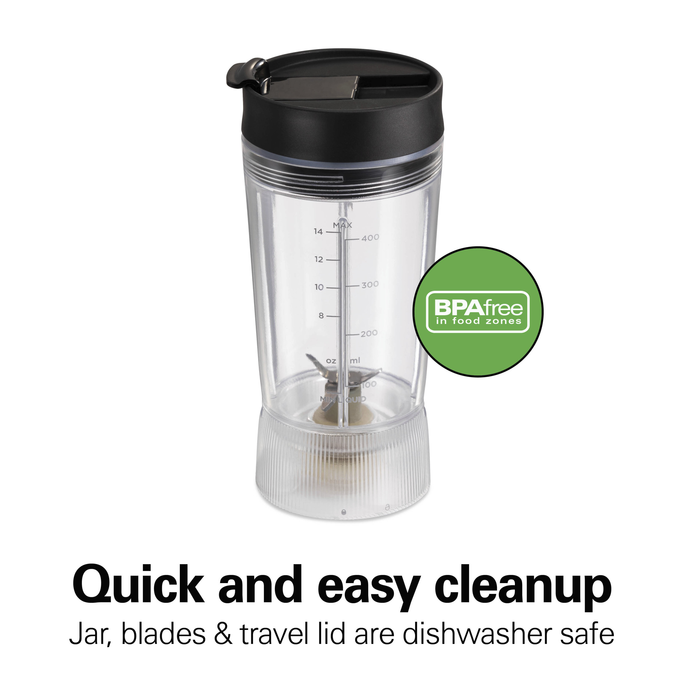 Hamilton Beach Personal Blender, 14 oz, Black photo 6