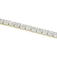 thumbnail image 4 of 10K Yellow Gold Diamond 8mm Circle 4 Prong Cluster Statement Bracelet 10.17 CT., 4 of 7
