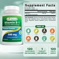 thumbnail image 2 of Best Naturals Vitamin B1 500 mg 120 Tablets | Vitamin B1 as Thiamine Mononitrate, 2 of 7