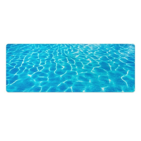 3D Ocean Seawater Beach Water Kitchen Mats Pvc 2PCS, Non-Slip Kitchen Pvc Mats And Rugs,Cushioned Anti Fatigue Standing Mat for Home