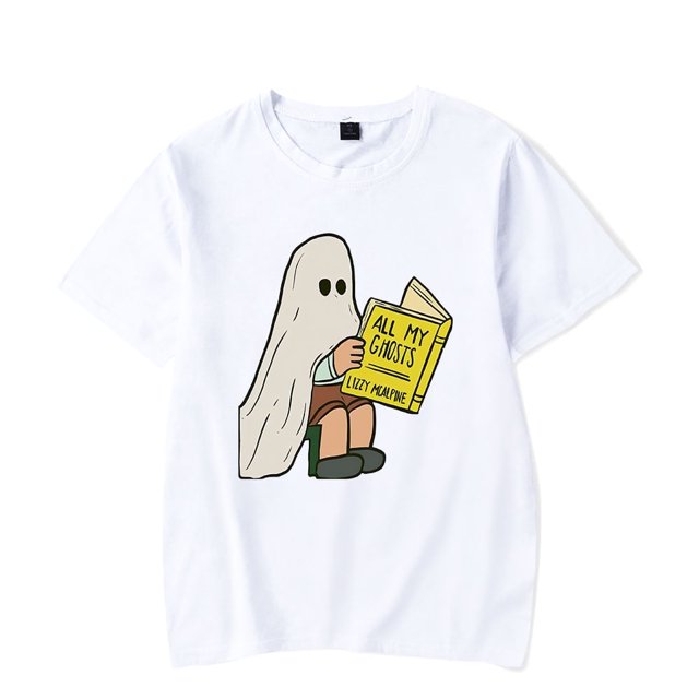 Lizzy McAlpine Merch T-Shirt Tous Mes Fantômes T Shirts Manches Courtes Mode Urbaine Hommes Femmes Col Rond Haut Tee