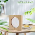 thumbnail image 3 of Lámpara decorativa de luz nocturna con forma de cisne de madera, luces de escritorio para niños alimentadas por USB 3D para Navidad a, 3 of 5