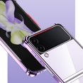 thumbnail image 3 of Luxury Clear Plating Case Compatible With Samsung Galaxy Z Flip 4, Soft Tpu Four Corners Shockproof Cover, 3 of 5
