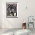 thumbnail image 3 of Kit de pintura de diamantes 5D, taladro redondo completo de lobo, manualidades de arte DIY, cuadro de mosaico para el hogar Tmvgtek decoración de arte en el hogar, 3 of 9