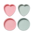 thumbnail image 1 of 4pcs 6 Inch Silicone Cake Mold Heart Round Mousse Bread Mould Baking Tray Pan Tool, 1 of 5