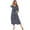 Navy Blue, variant on Zipper Front Housecoat Short Sleeve & Half Sleeve Zip Nightgown Long Houedress with Pockets