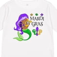 thumbnail image 4 of Inktastic Mardi Gras Mermaid with Harp and Beads Boys or Girls Long Sleeve Toddler T-Shirt, 4 of 5