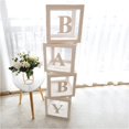thumbnail image 2 of Staraise-caja de A-Z con letras transparentes, caja de globos personalizada con nombre de bebé, decoraciones para Baby Shower, decoración para fiesta de primer cumpleaños, 2 of 4