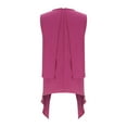 thumbnail image 4 of Timegard Tank Top for Women Round Neck Irregularly Bottom Lightweight Casual Solid Color Top Blouse, 4 of 6